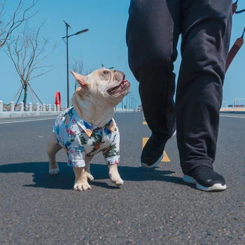 2018 Psie Oblečenie pre Malé Psy francúzsky Buldog Letné Tričko, Kabát pre Chihuahua Boutique Tričko Pet Pug Bunda Psie Oblečenie XS-XXL