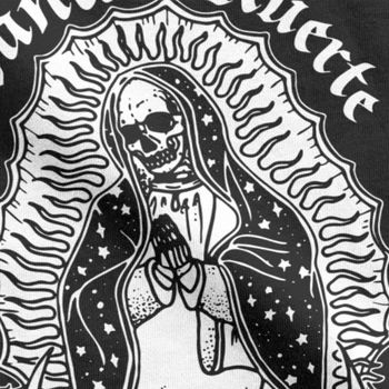 Pánske Tričká Santa MuerteTops T Shirt Saint Smrti Bavlna Tee Fitness Goth Mexickej Smrti Muertos Matka Lebky Camisas