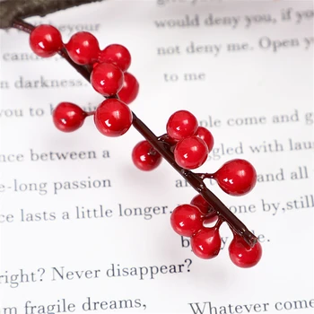 Umelý Kvet Kytice Red Berry Plantas Artificiales Falzifikátov Holly Domáce Dekorácie Doplnky, Umelé Vianočné Dekorácie