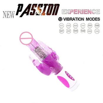 G-Spot Rabbit Vibrátor pre Ženy Stimulátor Klitorisu Masáž, Erotické Double Penetrácia Vibračné Dildo Sexuálne Hračky pre Dospelých Žena