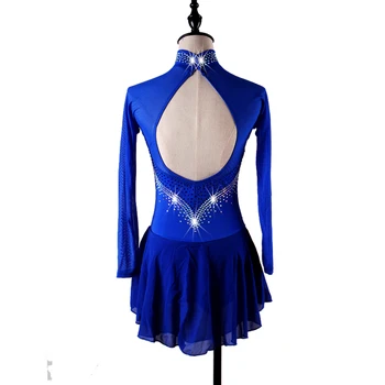 Krasokorčuľovanie Šaty Ženy, dievča, Korčuľovanie Šaty kráľovskej modrej Gymnastika detský Kostým veľkosť B102