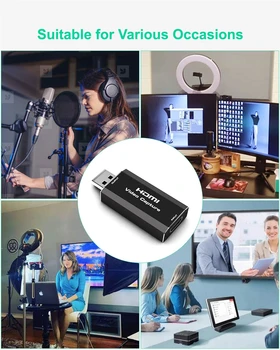 2020 digitalizačné Karty, USB 2.0, HDMI, Video Grabber, Záznam, Pole fr PS4 Hry DVD Videokamera HD Kamery Nahrávanie Live Streaming