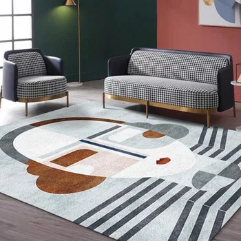 Moderný štýl abstrakt obývacia izba vytlačené umenie koberec , dekorácie, zem, mat, INS populárne žiadne vlasy konferenčný stolík rohože