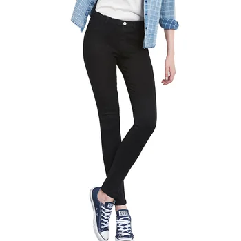 Plus Veľkosť Jeans pre ženy, Vysoký Pás Úsek celej Dĺžke Chudý, Štíhly denim modrá čierna ceruzka nohavice 5XL 6XL
