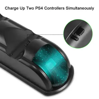 Rýchlo pre PS4 Regulátor Nabíjania Dock Stanica Duálny Nabíjačka Stojan s Stav Displej pre Play Station 4/PS4 Slim/PS4 Pro