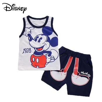Disney Minnie Mickey Lete Batoľa Dievčatá Chlapci Sady Deti Nové raglan rukáv T-shirt Nohavice Deti Oblečenie bebes Jogging Vyhovuje