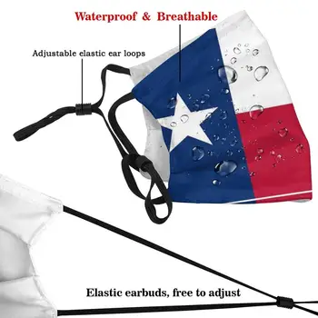 Texas Vlajka - Flag0100 Dospelých, Deti Proti Prachu, Filter Diy Maska, Texas, Usa Americké Vlajky Bublina Alamo Dallas Houston Väčšie Longhorns