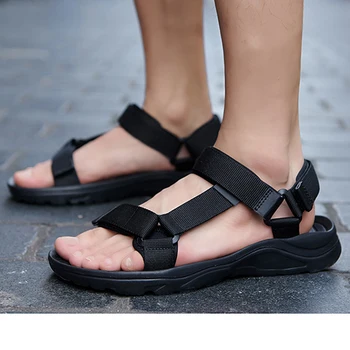 Plážové Sandále Mužov 2020 Letné Módy Bežné Sandále Vonkajšie Non-slip Háčik Slučky Ľahké Sandále Veľkosť 46 Mužov topánky