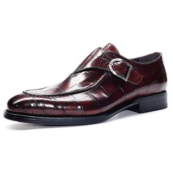 Klasický Vzor Krokodílej Business Ploché Topánky Mužov Dizajnér Formálne Šaty, Kožené Topánky pánske Mokasíny Valentine Darčeky Topánky