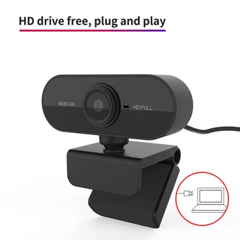 HD 1080P Kamera Mini Počítač PC Webkameru s USB Konektor Otočná Kamery pre Live Broadcast Video Telefonovanie Konferencie Práce