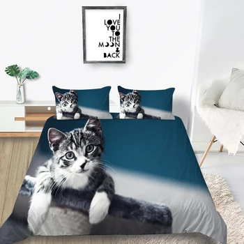 Roztomilé Mačka Posteľná Bielizeň Nastaviť King Size Módne High-End Perinu Mačiatko Kráľovná Twin Plný Jednoduché Dvojité Jedinečný Dizajn Posteľ Nastaviť
