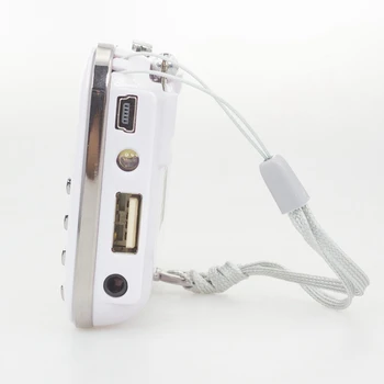 L-218 Mini USB Reproduktor Prenosné Retro Štýl FM Rádio, USB, Sd Card Reader Reproduktor(Biela)