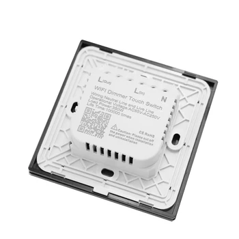 10A Nula Fire Line EÚ Wifi Stmievanie Dotykový Spínač Rýchlosti Inteligentný Život Wall Light Switch Regulované Tuya Prepínač Bezdrôtovej komunikácie makerele