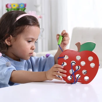 Ovocie Montessori 3D Drevené Hračky Veľkoobchod Pre Deti Začiatku Učiť Vzdelávacie Matematika Detská Hračka Narodeniny učia Deti, Hračky