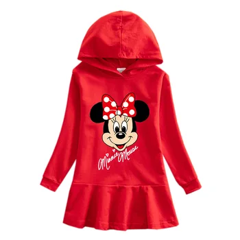 Disney Mickey Dlhý Rukáv Šaty Pulóver S Kapucňou Mikiny Šaty Jeseň Zimné Oblečenie