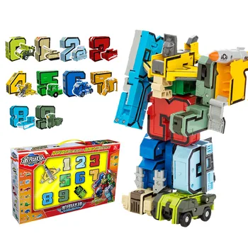 3/10/15/24pcs Stavebné Bloky pre Digitálne Animal Model Montáž Deformácie Vzdelávacie Hračky Akcie Obrázok Robot pre Deti Darček