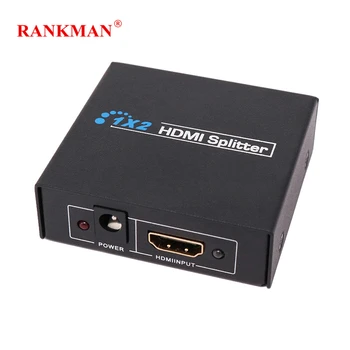 Rankman kompatibilný s HDMI 1x2 Splitter 1x4 Prepnite Prepínač 1080P 4K Adaptér pre DVD HDTV Notebook, Monitor, TV, Projektor PC, TV-box