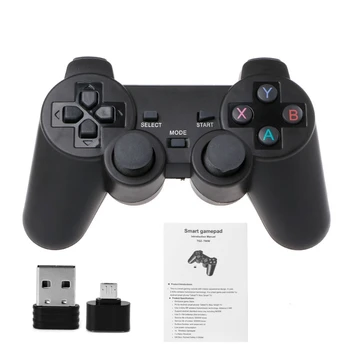 2.4 G Bezdrôtový ovládač Gamepad + Micro USB OTG Adaptér Pre PS3 Telefón Android TV Box