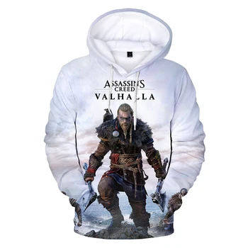 Assassins Creed 3D Tlač Hoodies Muži Ženy Zimné Móda Príležitostná Hra s Kapucňou Mikiny Harajuku Streetwear Pohode Pulóver
