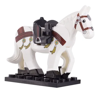 Stredoveké Roman Rytier War Horse Zbrane Model Stavebné Bloky Hradu Údaje Diely Vojenských Príslušenstvo Zvierat Deti Hračky