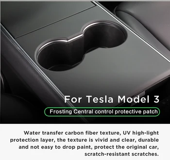 Auto centrálny ovládací panel ochranné patch pre Tesla Model 3 2017-2019 Centrálne riadenie tri patch cíti Tesla Model Y