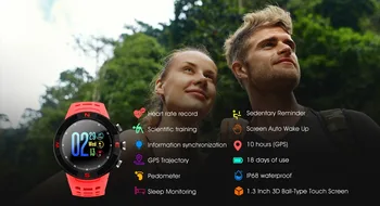 BINSSAW 2019 Nový Vodotesný IP68 GPS Smart Hodinky F18 Farebný Displej Veľký Batérie Počuť tepu Muži Ženy Šport Smartwatch+BOX