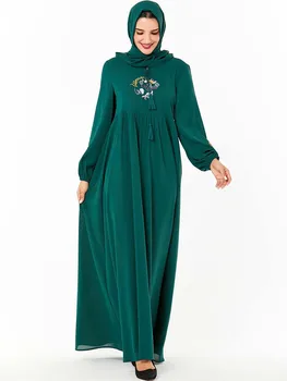 Dubaj Moslimských Marocký Abaya Šaty Žien Jubah Kaftane Veľká Hojdačka-line Hidžáb Šaty Turecko Kimono Islamské Oblečenie Plus Veľkosť