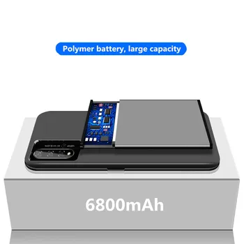 6800mAh Nabíjania Batérie Kryt na Huawei Honor 20 Pro Batéria Prípade Prenosné PowerBank Batérie, Nabíjačky, púzdra pre Huawei Honor 20