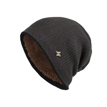 Xiao mijia nové pánske plus fleece klobúk, pohodlné, teplé a studené odolný H železa štandardné pletené vlnené klobúk