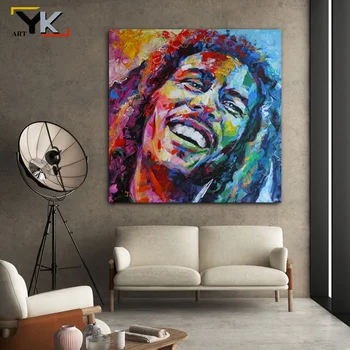 Slávny Bob Marley Akvarel Portrét olejomaľba na Plátne Plagáty a Vytlačí Cuadros Wall Art Obrázky Pre Obývacia Izba
