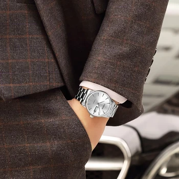 2020 Nové CADISEN pánske hodinky automatické mechanické hodinky muži Móda Business náramkové hodinky Mužov NH36 Pohyb Nepremokavé Hodiny Muž