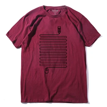 COOLMIND QI0266A krátky rukáv breatable textílie mužov tričko príležitostné voľné bavlna muži T-shirt pohode zábavné mužov tričko topy tee tričko