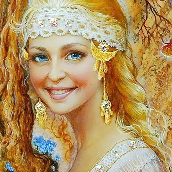 Zlaté vlasy dievča,Diamant výšivky,plná diamantov Maľovanie drahokamu portrét,3D obraz cross stitch vzor Domáce dekorácie