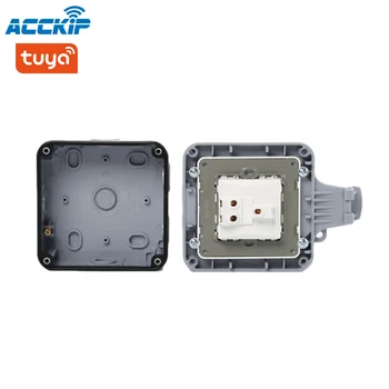 ACCKIP IP65 proti Poveternostným vplyvom Vodotesný Vonkajší Sieťovej napájacej Zásuvky 16A EÚ Štandardnej Elektrickej AC 110~250V Smart Zásuvky v Stene