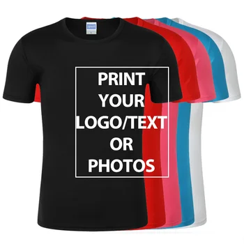 Polyester Navrhnúť Vlastné T-shirts Tlač Značku, Logo, Fotky Vlastné T-shirt Plus Veľkosť Bežné Tričko Prispôsobiť Oblečenie