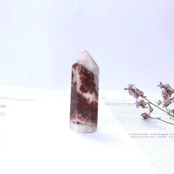 1PC Prírodné Rhodochrosite Šesťhranný Stĺp Crystal Bod Reiki Energie Kameň Liečivých Rod Minerálne Ornament Domáce Dekorácie Darček