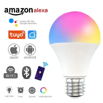 Tuya/Smart Život Smart WiFi Smart Žiarovky E27 B22 RGB LED Lampa Stmievateľné Práce S Amazon Alexa Domovská stránka Google Voice kontrolka