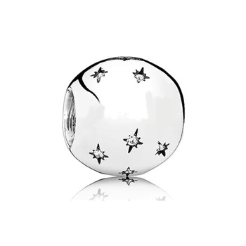 Reálne 925 Sterling Silver Star Charms Korálky Fit Pôvodné Pandora Náramok pre ženy, Vianočné Šperky Robiť