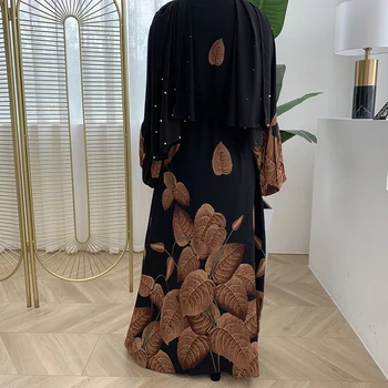 Abaya Dubaj Turecko Kimono Cardigan Hidžáb Moslimské Oblečenie Ramadánu Eid Mubarek Abayas Pre Ženy Kaftan Islam Oblečenie Župan Femme Omán