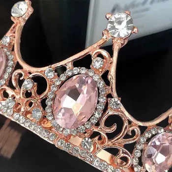 FORSEVEN Luxusné Barokové Svadobné Šperky Lesklé Drahokamu Koruny Tiara Jemné hlavový most Ženy, Hairband Svadobné Doplnky do Vlasov