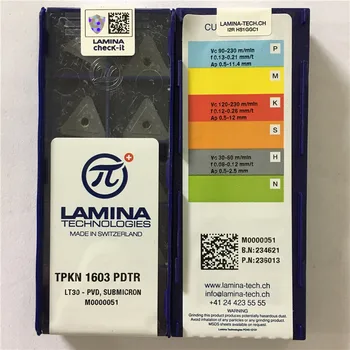 TPKN1603PDTR LT30 Originálne LAMINA karbidu vložka s najlepšou kvalitou 10pcs/veľa doprava zadarmo