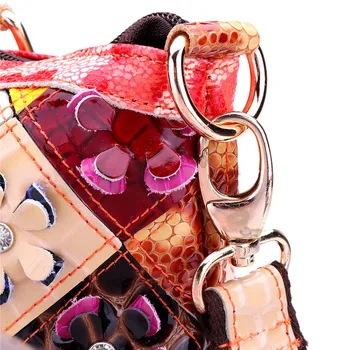 AEQUEEN 2018 Patchwork Originálne Kožené Kabelky Ženy, luxusné Tašky cez Rameno Dámske Kvetinové Kapsičky Crossbody Tašky Bolsos Ženský