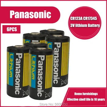 6Pcs Pôvodné Videokamera Baterka Batérie CR123A CR17345 3V Lítiová Batéria pre PANASONIC