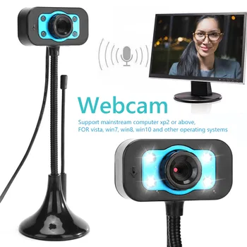 720P webová Kamera, HD Webkamera,USB Ovládač Zadarmo Web Kamera so zabudovaným Redukcia Šumu Mikrofónu pre Video Konferencie Živé Vysielanie