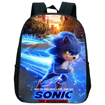 Populárna Hra Sonic Deti Batoh Chlapci Dievčatá Sonic Školské Tašky Denné Deti Bookbag Ramenný Batohy Mochila 12Inch