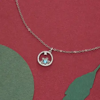 INALIS Geometrické Vianočné Vločky Prívesok Náhrdelníky Pre Ženy Romantické Cubic Zirconia Náhrdelník Výročie Módne Šperky