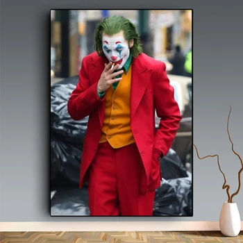 Super Zloduch Fajčenie Joker Filmový Plagát Plátno na Stenu Umenie Joaquin Phoenix Výtlačkov a Plagát, Obraz Komické Dekor Maľovanie Cuadros