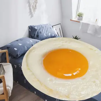 Poached egg deka pohodlné tvorivé realistické potravín román perfektné kolo tortilla hodiť deka rozkladací gauč Valentína darček