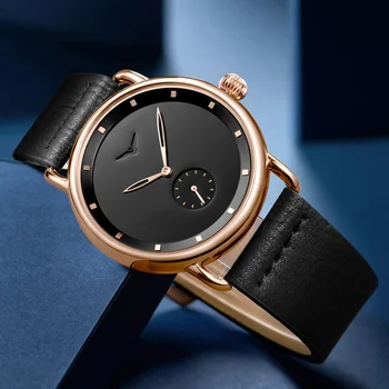 ONOLA značky cusual sledujte muž 2019 nepremokavé nehrdzavejúcej ocele pravej kože Náramkové hodinky jednoduchý štýl kvalitné muži hodinky