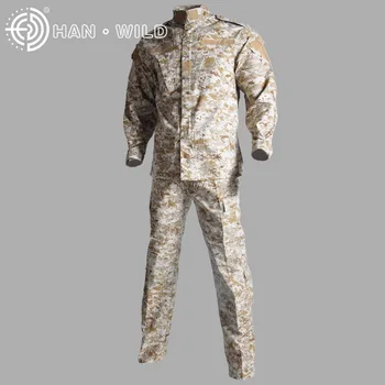 Vojenskú Uniformu Bunda + Nohavice Outdoor Paintball Airsoft Multicam Taktické Ghillie Suit Kamufláž Army Combat Nepremokavé Oblečenie